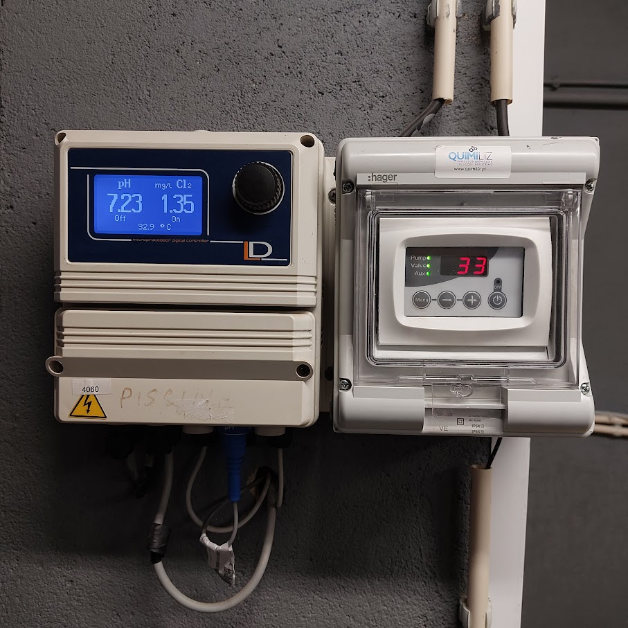 Controloda r PH e CL da Piscina Interior Hospitalar Reabilitação  e cobntrolo Temeratura - Instalação e Montagem
